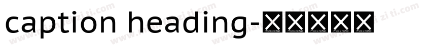 caption heading字体转换